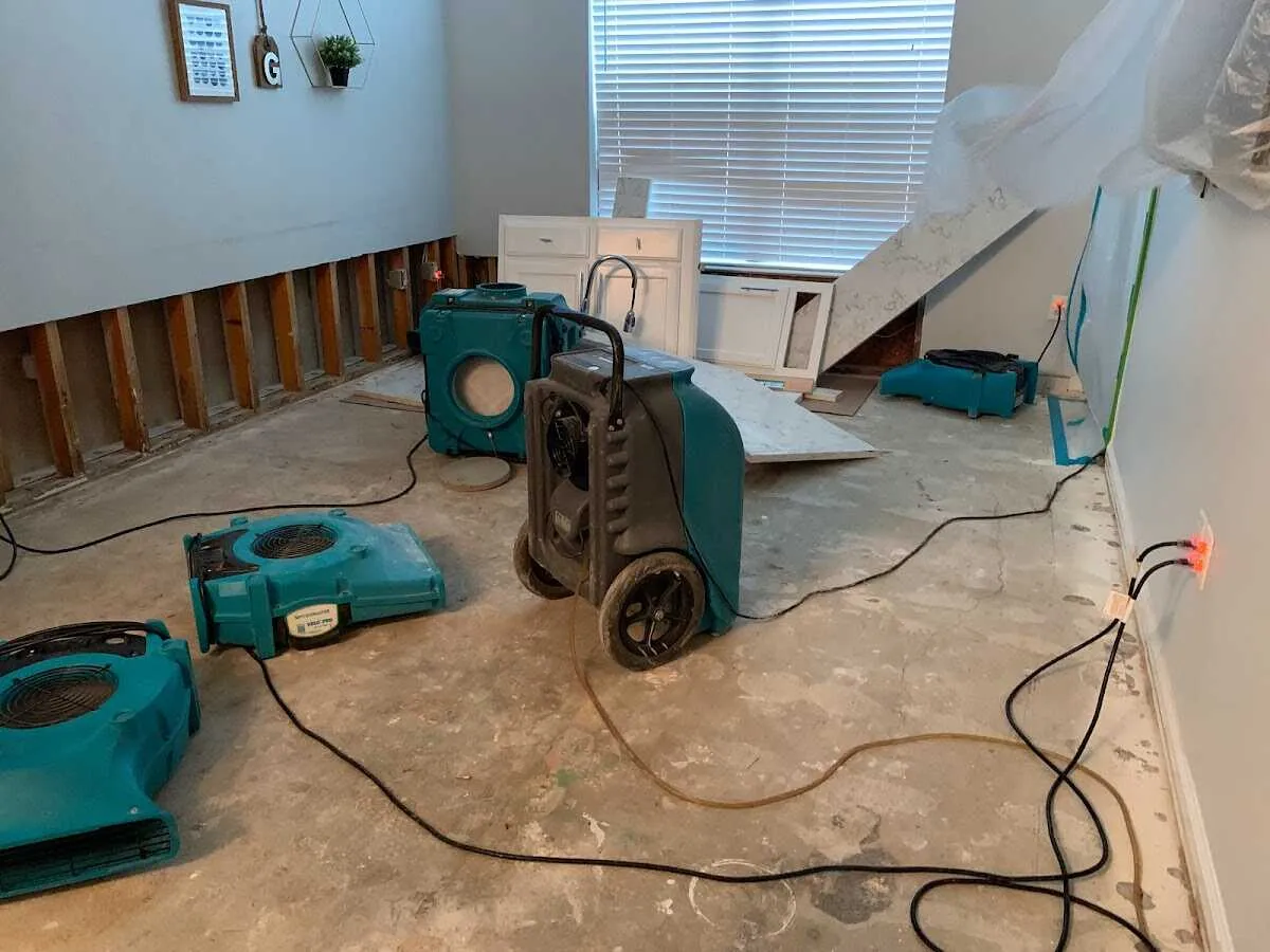 Dehumidifier in flood-cut room for Water Extraction & Removal in Ridgefield Park village